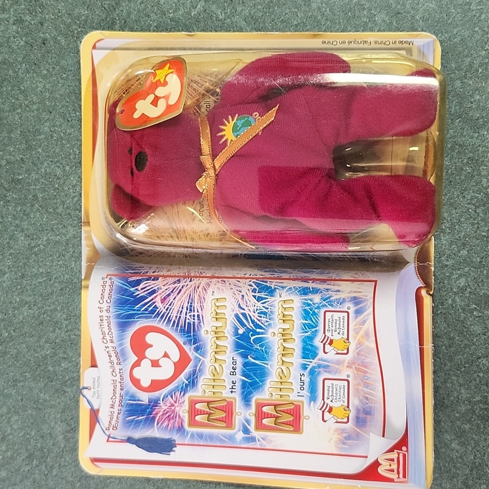 TY Millennium the Bear Teenie Beanie Babies 2000